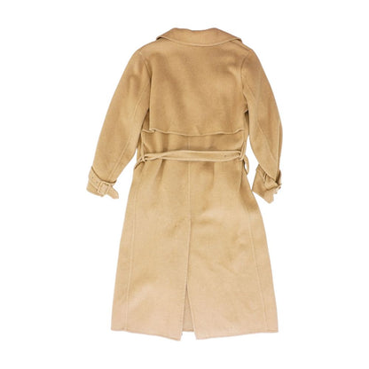 Tan Solid Peacoat Coat