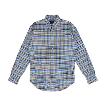 Blue Plaid Long Sleeve Button Down