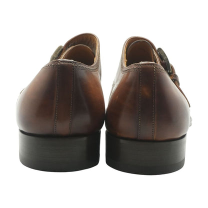 Brown Cuero Marco Single Monk Strap Shoes