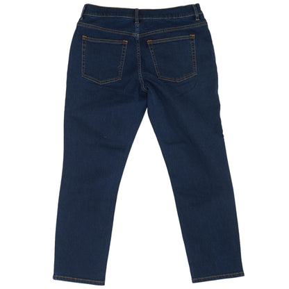 Blue Solid Mid Rise Regular Jeans