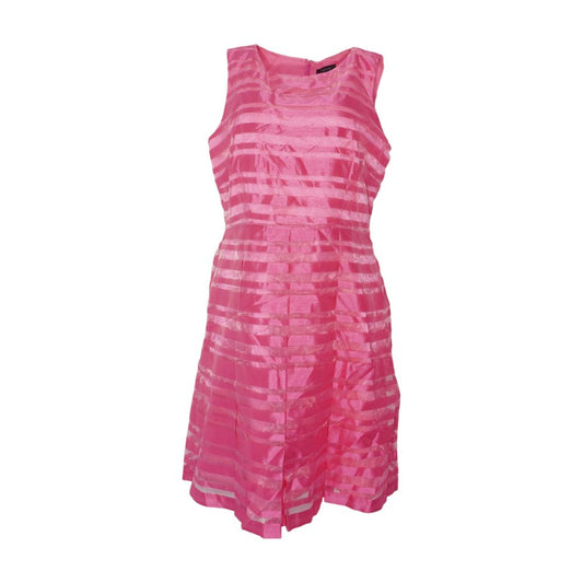 Pink Striped Midi Dress