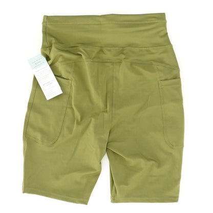 Olive Solid Active Shorts