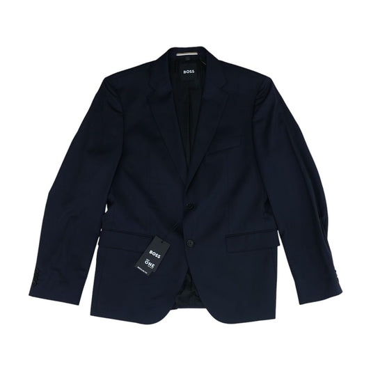 Navy Virgin-Wool Serge Suit Jacket