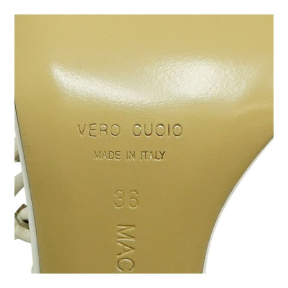 Nicole Satin Puffed Bow Sandals in White