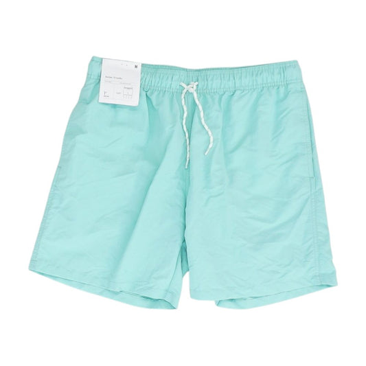Green Solid Swim Shorts