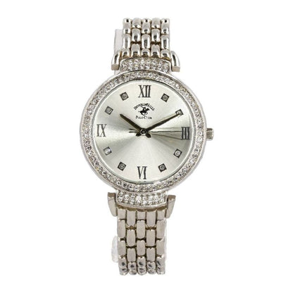 Women's Silver Tone Crystal Bezel Stainless Steel Watch
