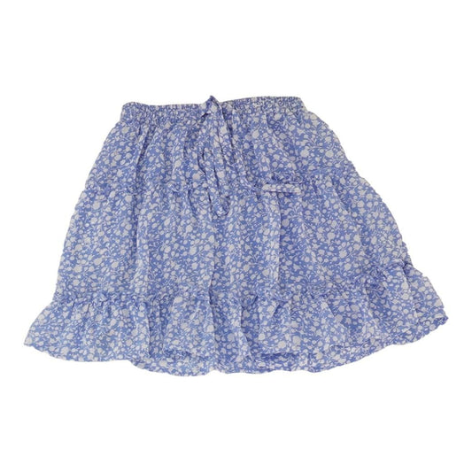 Blue Floral Mini Skirt