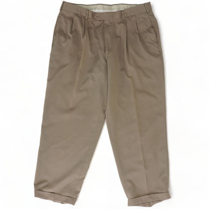 Brown Solid Khaki Pants