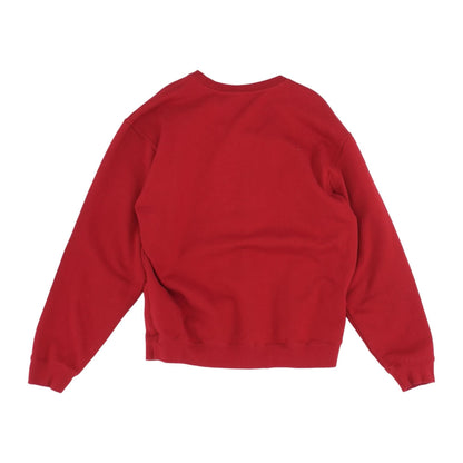 Red Solid Sweatshirt Pullover