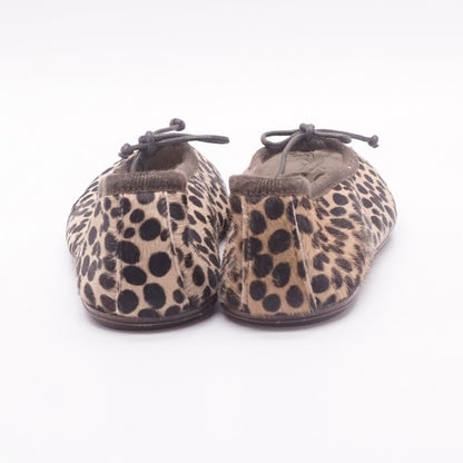 Leopard Print Calf Hair Ballerina Flats