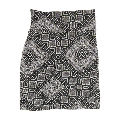 Black Geometric Mini Skirt