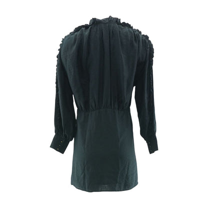 Black Solid Midi Dress