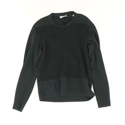 Black Solid Crewneck Sweater