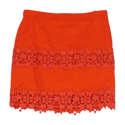 Red Solid Mini Skirt