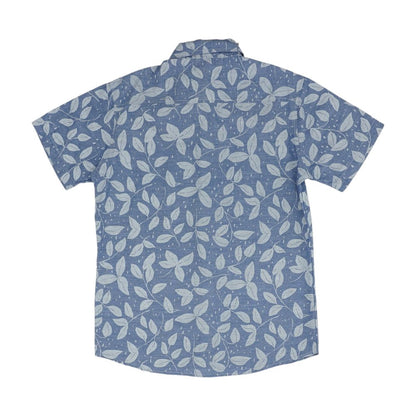 Blue Misc Short Sleeve Button Down