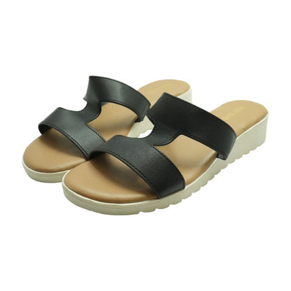 Black Flat Sandals