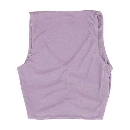 Purple Cropped Blouse
