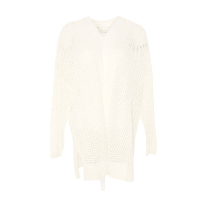 Ivory Plus Eyelet Cardigan Sweater