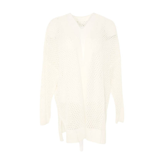 Ivory Plus Eyelet Cardigan Sweater