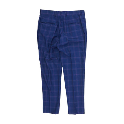 Blue Plaid Dress Pants