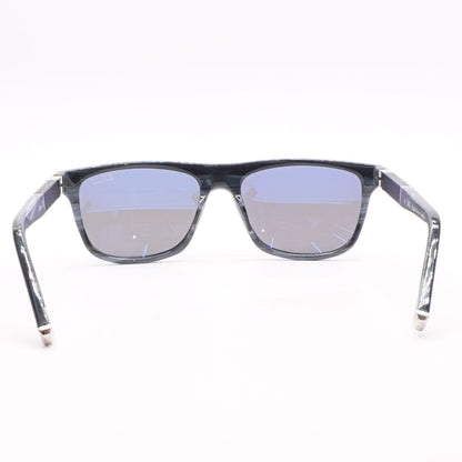 Leather Gunmetal ZI 65010 Square Sunglasses