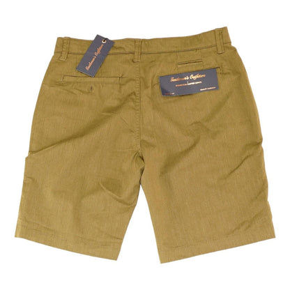 Brown Solid Chino Shorts