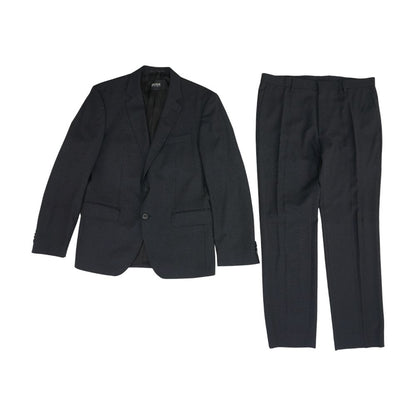 Black Virgin-Wool Slim Fit 2pc Suit