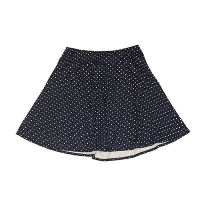 Navy Polka Dot Midi Skirt