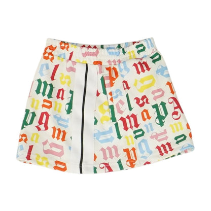 Multi Graphic Mini Skirt