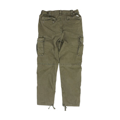 Olive Solid Cargo Pants