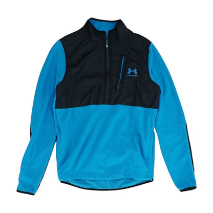Blue Color Block 1/4 Zip Pullover