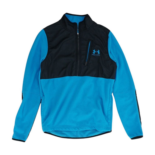 Blue Color Block 1/4 Zip Pullover