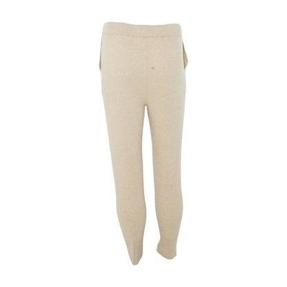 Wool-Cashmere Blend Tan Pants