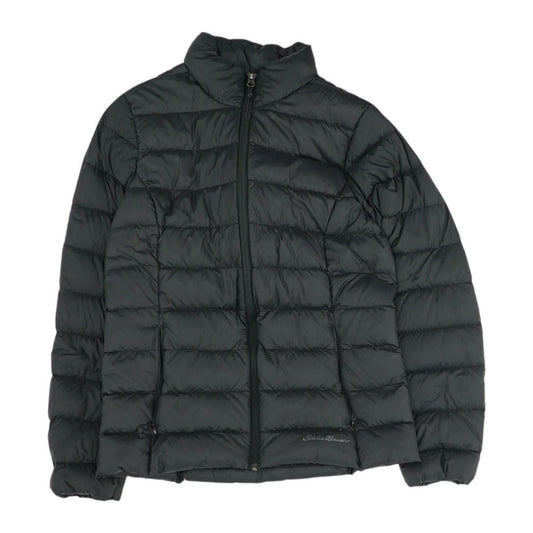 Black Solid Puffer Jacket