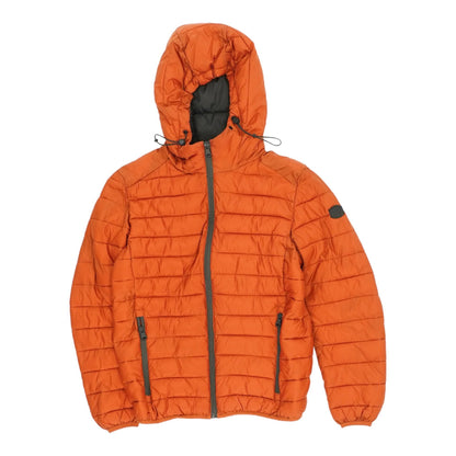 Rust Solid Puffer Jacket