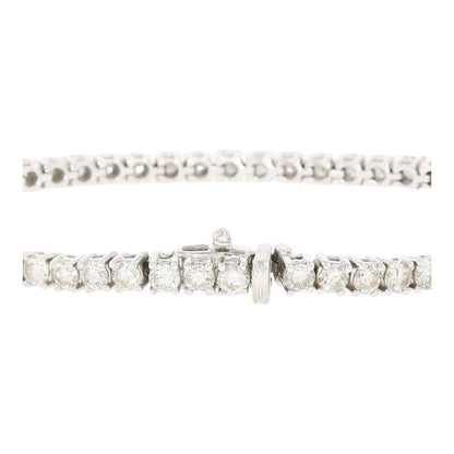 18K White Gold Diamond Tennis Link Bracelet