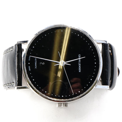 Koppel Automatic Stainless Steel Black Dial And Black Leather Watch