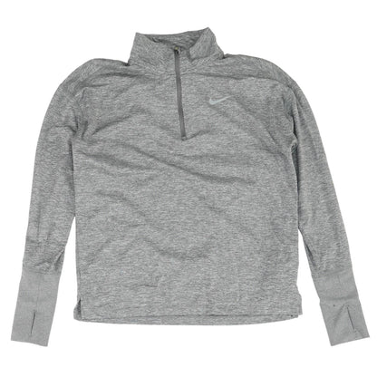 Gray Solid 1/4 Zip Pullover