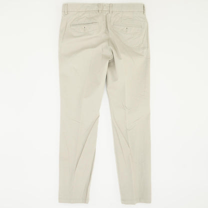 Beige Solid Chino Pants
