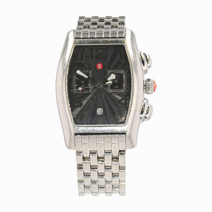 Men's Tonneau Sport Chronograph Stainless Steel Watch