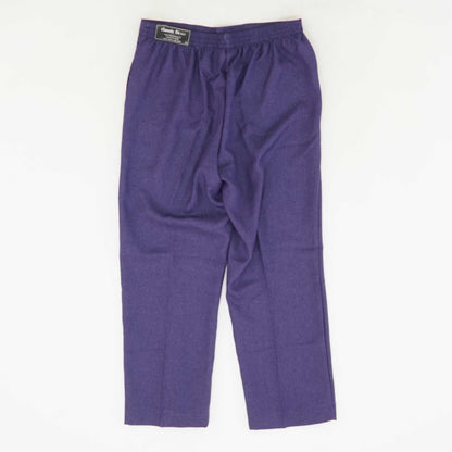 Purple Solid Dress Pants