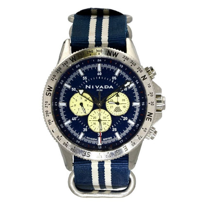 Men's Skymasters Collection Blue And Silver Chronograph Stainless Steel Watch