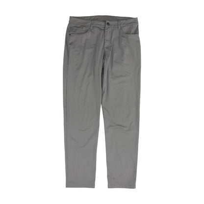 Gray Solid Chino Pants