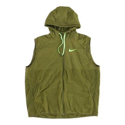 Green Solid Fleece Vest
