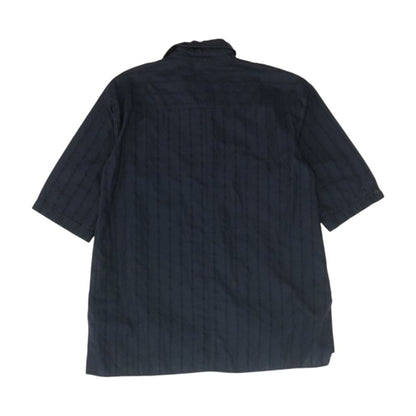 Navy Striped Short Sleeve Polo