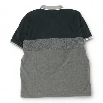Charcoal Color Block Short Sleeve Polo