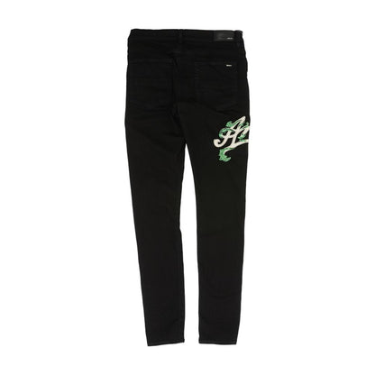 Baroque Vine Logo Black Regular Jeans