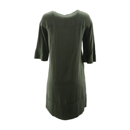 Brown Solid Mini Dress