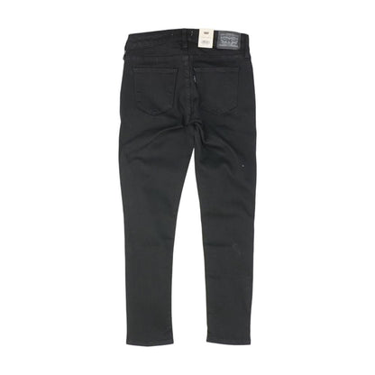 Black Solid Mid Rise Skinny Leg Jeans