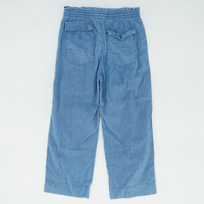 Blue Solid Khaki Pants